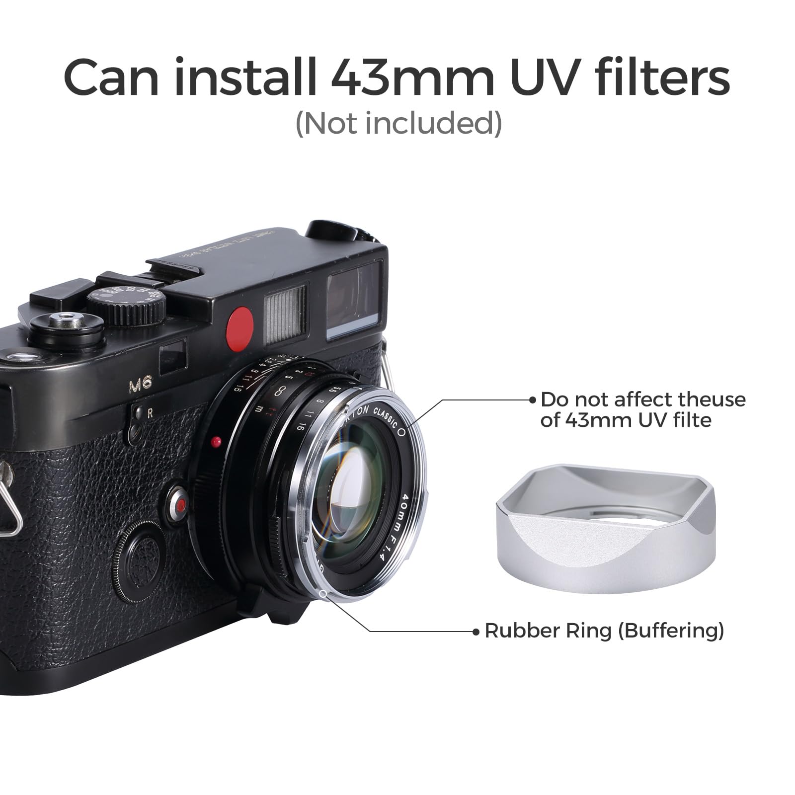 Amazon | メタルスクエアレンズフード(カバー付き) Voigtlander NOKTON